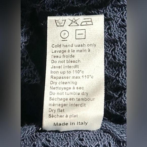 Joseph Honeycomb-Stitched Contrast Cotton-Blend Sweater Navy S - Picture 7 of 7